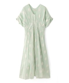 EPOCA / エポカ ロング・マキシ丈ワンピース | 【ne quittez pas】プリントウエストギャザードレス《WEB＆EPOCA THE SHOP店舗限定》