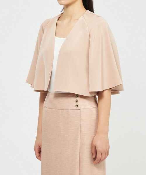EPOCA / エポカ ノーカラージャケット | 【EPOCA DI BASE】 シルクダブルクレープ ボレロジャケット 《WEB＆一部店舗限定》 | 詳細4