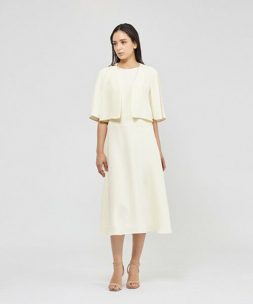 EPOCA / エポカ ノーカラージャケット | 【EPOCA DI BASE】 シルクダブルクレープ ボレロジャケット 《WEB＆一部店舗限定》 | 詳細1