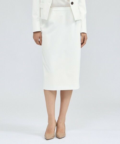 EPOCA / エポカ ロング・マキシ丈スカート | クリーンストレッチ タイトスカート(オフホワイト1)