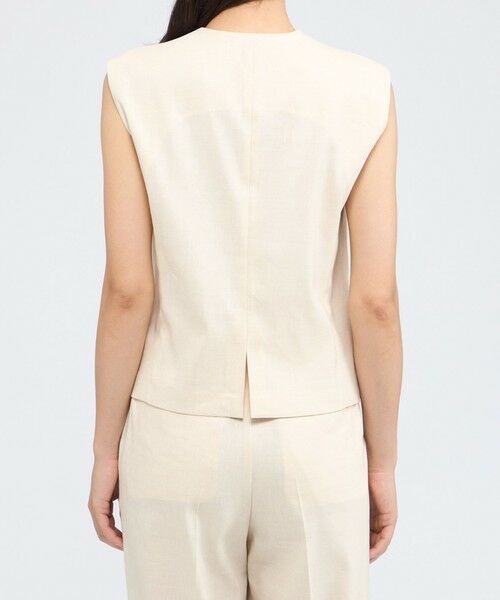 EPOCA / エポカ ノーカラージャケット | リネンブレンド ジレトップス | 詳細7