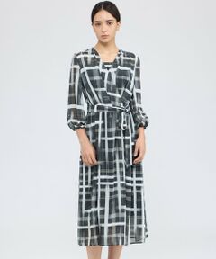 EPOCA / エポカ ロング・マキシ丈ワンピース | ジオメトリックプリント カシュクールワンピース