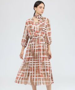 EPOCA / エポカ ロング・マキシ丈ワンピース | ジオメトリックプリント カシュクールワンピース