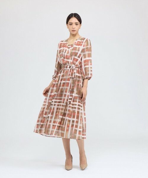 EPOCA / エポカ ロング・マキシ丈ワンピース | ジオメトリックプリント カシュクールワンピース | 詳細3