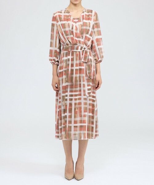 EPOCA / エポカ ロング・マキシ丈ワンピース | ジオメトリックプリント カシュクールワンピース | 詳細5