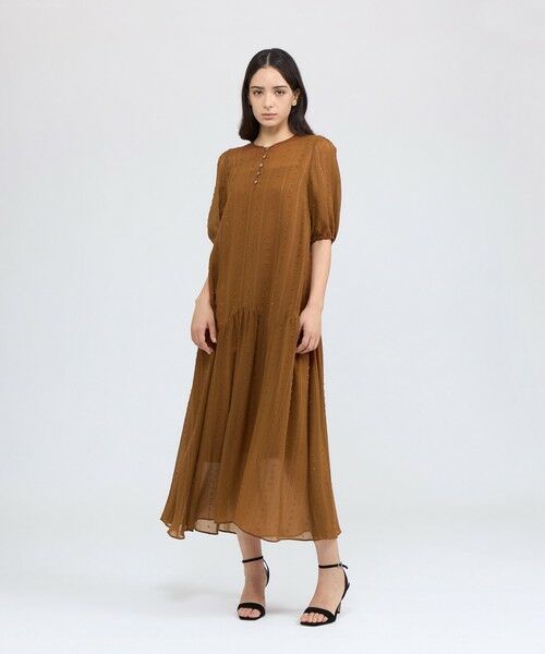 EPOCA / エポカ ロング・マキシ丈ワンピース | ラメストライプジャカード フレアマキシドレス | 詳細6