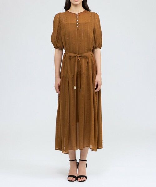 EPOCA / エポカ ロング・マキシ丈ワンピース | ラメストライプジャカード フレアマキシドレス | 詳細7