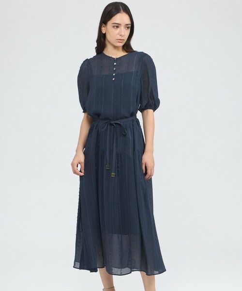 EPOCA / エポカ ロング・マキシ丈ワンピース | ラメストライプジャカード フレアマキシドレス | 詳細15