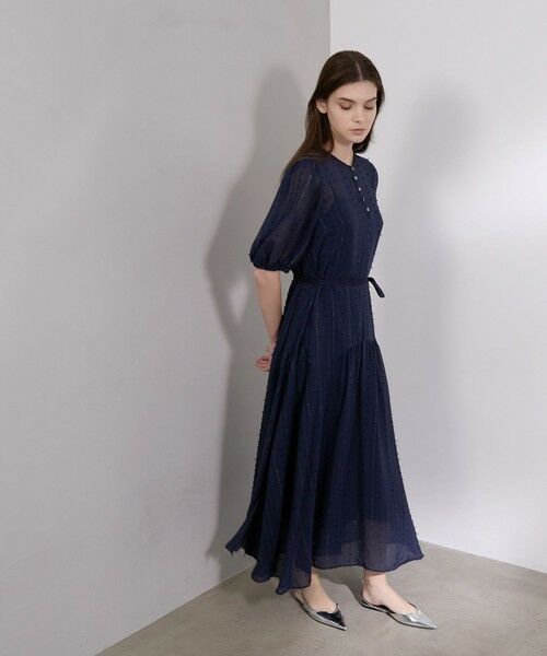 EPOCA / エポカ ロング・マキシ丈ワンピース | ラメストライプジャカード フレアマキシドレス | 詳細2