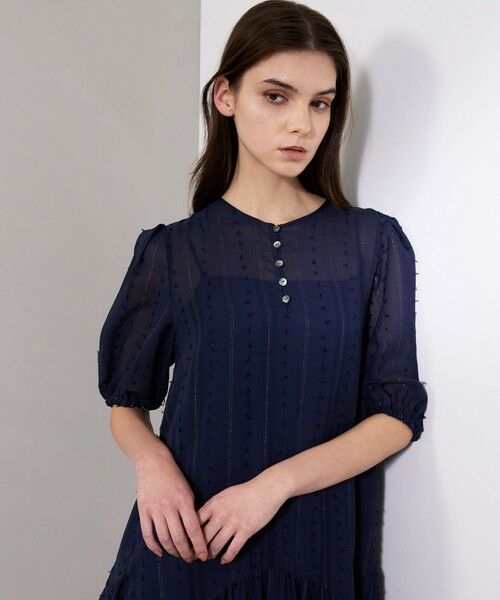 EPOCA / エポカ ロング・マキシ丈ワンピース | ラメストライプジャカード フレアマキシドレス | 詳細3