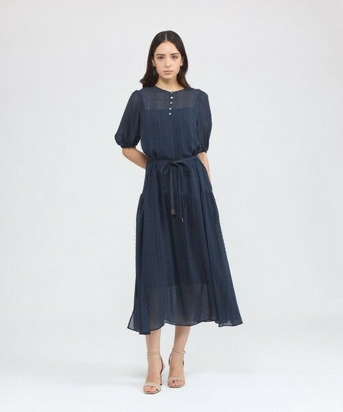 EPOCA / エポカ ロング・マキシ丈ワンピース | ラメストライプジャカード フレアマキシドレス | 詳細4