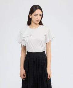 EPOCA / エポカ カットソー | シアーラッフルジャージー デザインカットソー