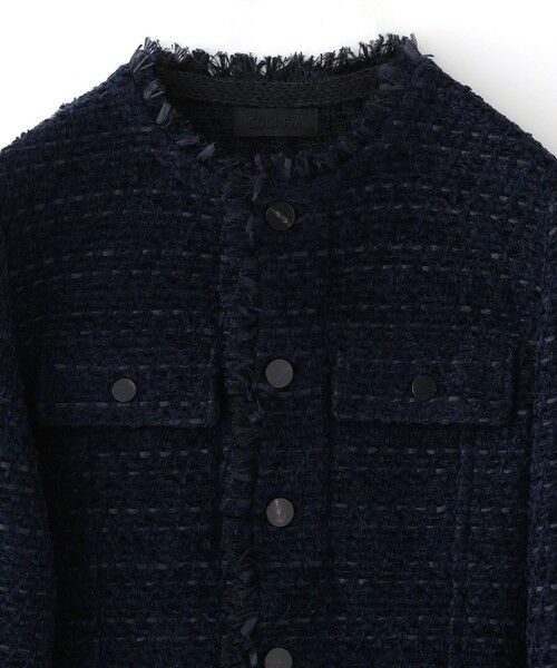 EPOCA / エポカ ノーカラージャケット | 【COOHEM】ベーシックツイードベルベットジャケット《WEB＆EPOCA THE SHOP店舗限定》 | 詳細2