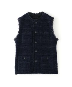 EPOCA / エポカ ノーカラージャケット | 【COOHEM】ベーシックツイードベルベットジレ《WEB＆EPOCA THE SHOP店舗限定》