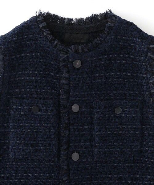 EPOCA / エポカ ノーカラージャケット | 【COOHEM】ベーシックツイードベルベットジレ《WEB＆EPOCA THE SHOP店舗限定》 | 詳細2