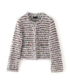 EPOCA / エポカ ノーカラージャケット | 【COOHEM】フェザーミックスツイードジャケット《WEB＆EPOCA THE SHOP店舗限定》