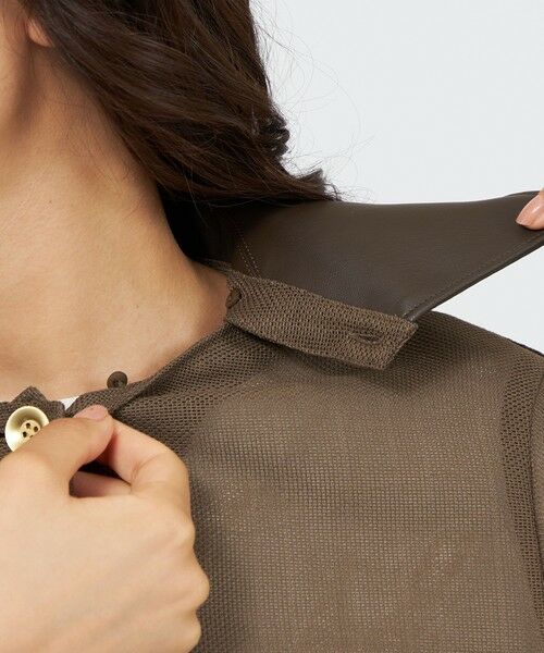 EPOCA / エポカ ノーカラージャケット | カラミメッシュ シアーブルゾン | 詳細9