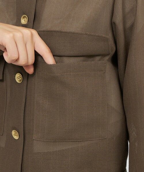 EPOCA / エポカ ノーカラージャケット | カラミメッシュ シアーブルゾン | 詳細10