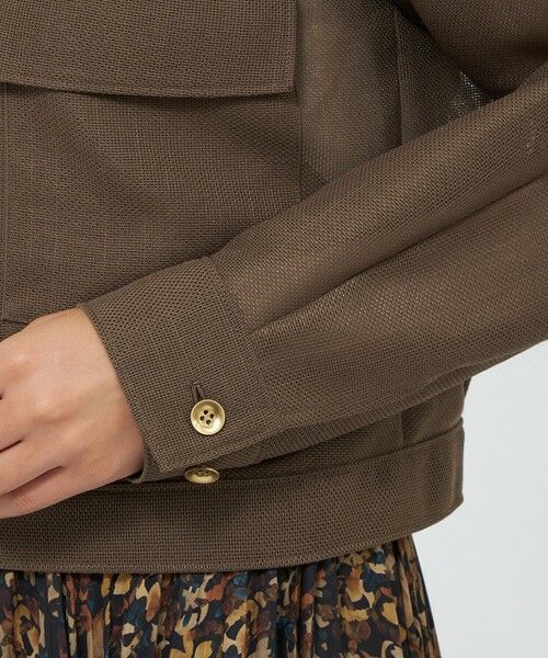 EPOCA / エポカ ノーカラージャケット | カラミメッシュ シアーブルゾン | 詳細11