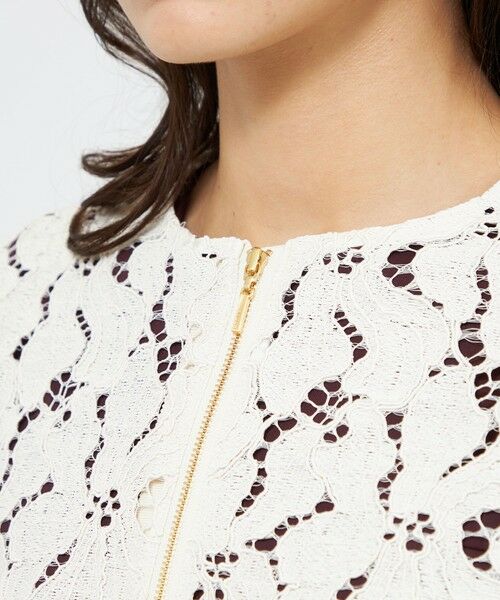 EPOCA / エポカ ノーカラージャケット | フラワーコードレース ドロストブルゾン | 詳細7