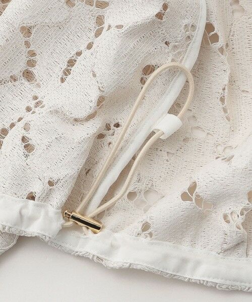 EPOCA / エポカ ノーカラージャケット | フラワーコードレース ドロストブルゾン | 詳細9