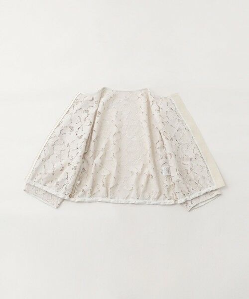 EPOCA / エポカ ノーカラージャケット | フラワーコードレース ドロストブルゾン | 詳細10