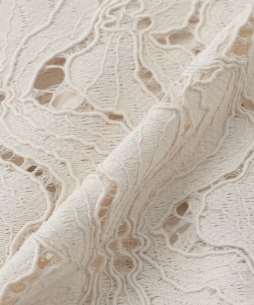 EPOCA / エポカ ノーカラージャケット | フラワーコードレース ドロストブルゾン | 詳細11