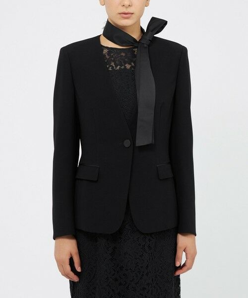 EPOCA / エポカ ノーカラージャケット | コンパクトダブルクロス ノーカラージャケット | 詳細4