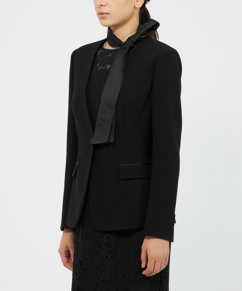 EPOCA / エポカ ノーカラージャケット | コンパクトダブルクロス ノーカラージャケット | 詳細5