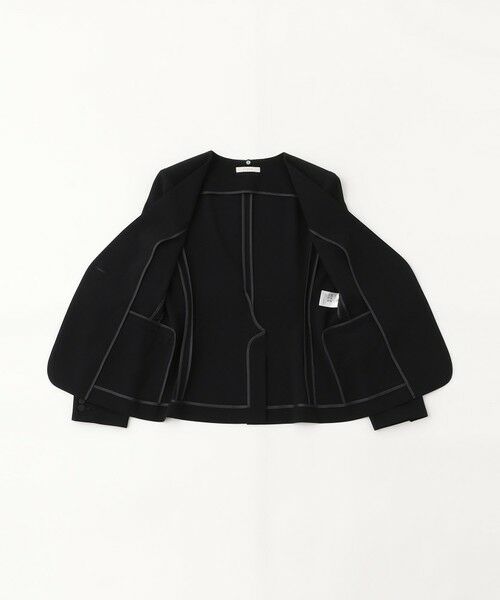 EPOCA / エポカ ノーカラージャケット | コンパクトダブルクロス ノーカラージャケット | 詳細12