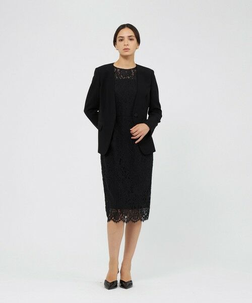 EPOCA / エポカ ノーカラージャケット | コンパクトダブルクロス ノーカラージャケット | 詳細2