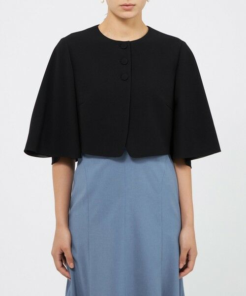 EPOCA / エポカ ノーカラージャケット | コンパクトダブルクロス ボレロ | 詳細3