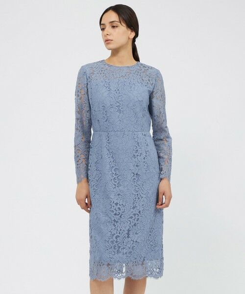 EPOCA/エポカ フィオーレリバーレース Iラインドレス サックス1 38 EPOCA/エポカ フィオーレリバーレース Iラインドレス サックス1 38