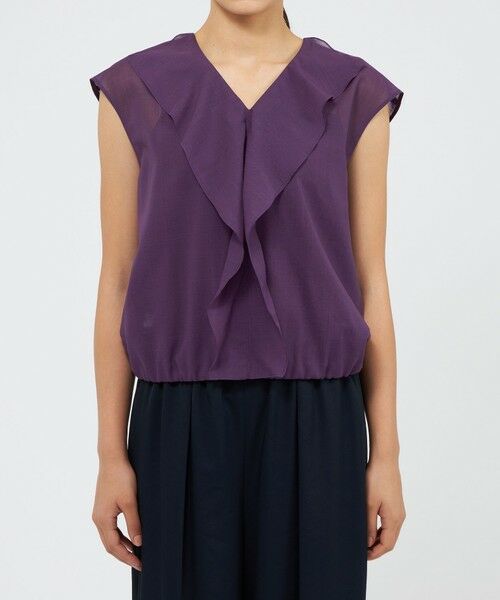 EPOCA / エポカ シャツ・ブラウス | ウールボイル フリルブラウス | 詳細3