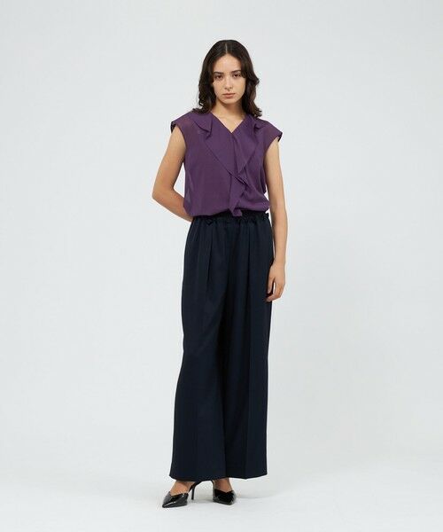 EPOCA / エポカ シャツ・ブラウス | ウールボイル フリルブラウス | 詳細1