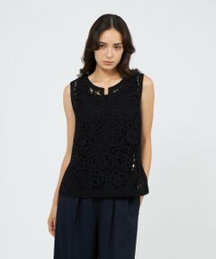 EPOCA / エポカ ニット・セーター | フラワーエンブロイダリー ニットジレ