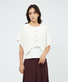 EPOCA / エポカ ニット・セーター | ドライストレッチ レイヤードケープニットプルオーバー