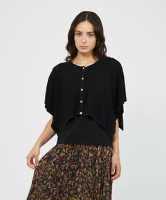 EPOCA / エポカ ニット・セーター | ドライストレッチ レイヤードケープニットプルオーバー