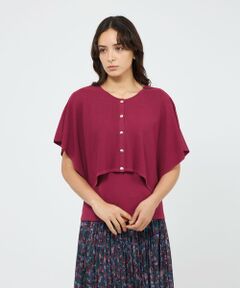 EPOCA / エポカ ニット・セーター | ドライストレッチ レイヤードケープニットプルオーバー