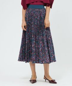 EPOCA / エポカ ロング・マキシ丈スカート | スモールフラワープリント アコーディオンプリーツスカート
