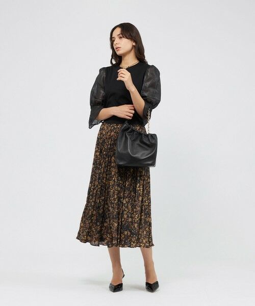 EPOCA / エポカ ロング・マキシ丈スカート | スモールフラワープリント アコーディオンプリーツスカート | 詳細1