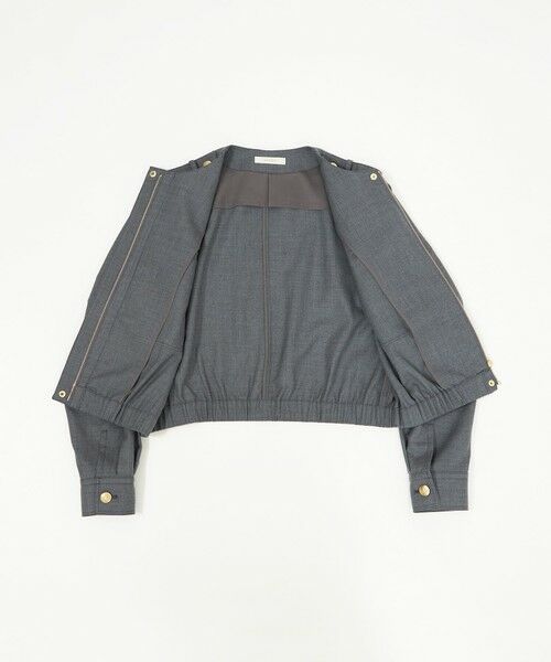 EPOCA / エポカ ノーカラージャケット | ライトウールツイル クロップドジャケット | 詳細8