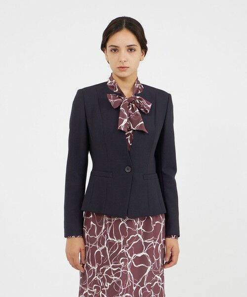 EPOCA / エポカ ノーカラージャケット | 24 TWENTY FOUR Noble ノーカラージャケット(ネイビー2)