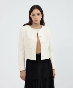 EPOCA / エポカ ノーカラージャケット | ブークレージャカード ノーカラージャケット