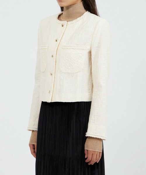 EPOCA / エポカ ノーカラージャケット | ブークレージャカード ノーカラージャケット | 詳細4