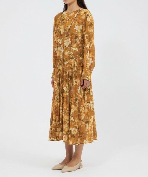 EPOCA / エポカ ロング・マキシ丈ワンピース | レイヤーフィオーレプリント プリーツドレス | 詳細4