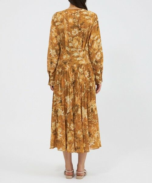 EPOCA / エポカ ロング・マキシ丈ワンピース | レイヤーフィオーレプリント プリーツドレス | 詳細5