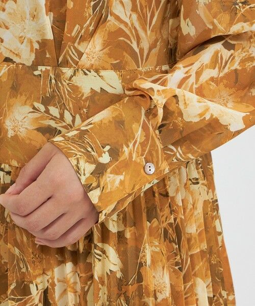 EPOCA / エポカ ロング・マキシ丈ワンピース | レイヤーフィオーレプリント プリーツドレス | 詳細6