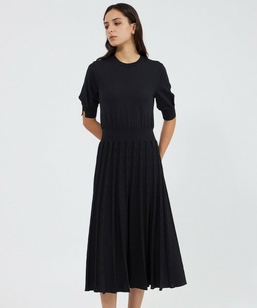 EPOCA/エポカ リブコンビニットドレス ブラック1 40