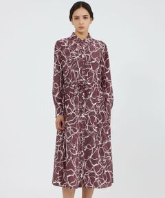 EPOCA / エポカ ロング・マキシ丈ワンピース | マーブルプリント シャツドレス